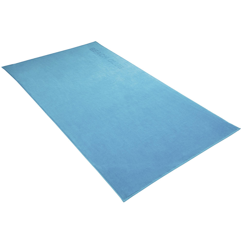 STRANDTUCH Beach Club Blau 100/180 cm  - Blau, Basics, Textil (100/180cm) - Vossen