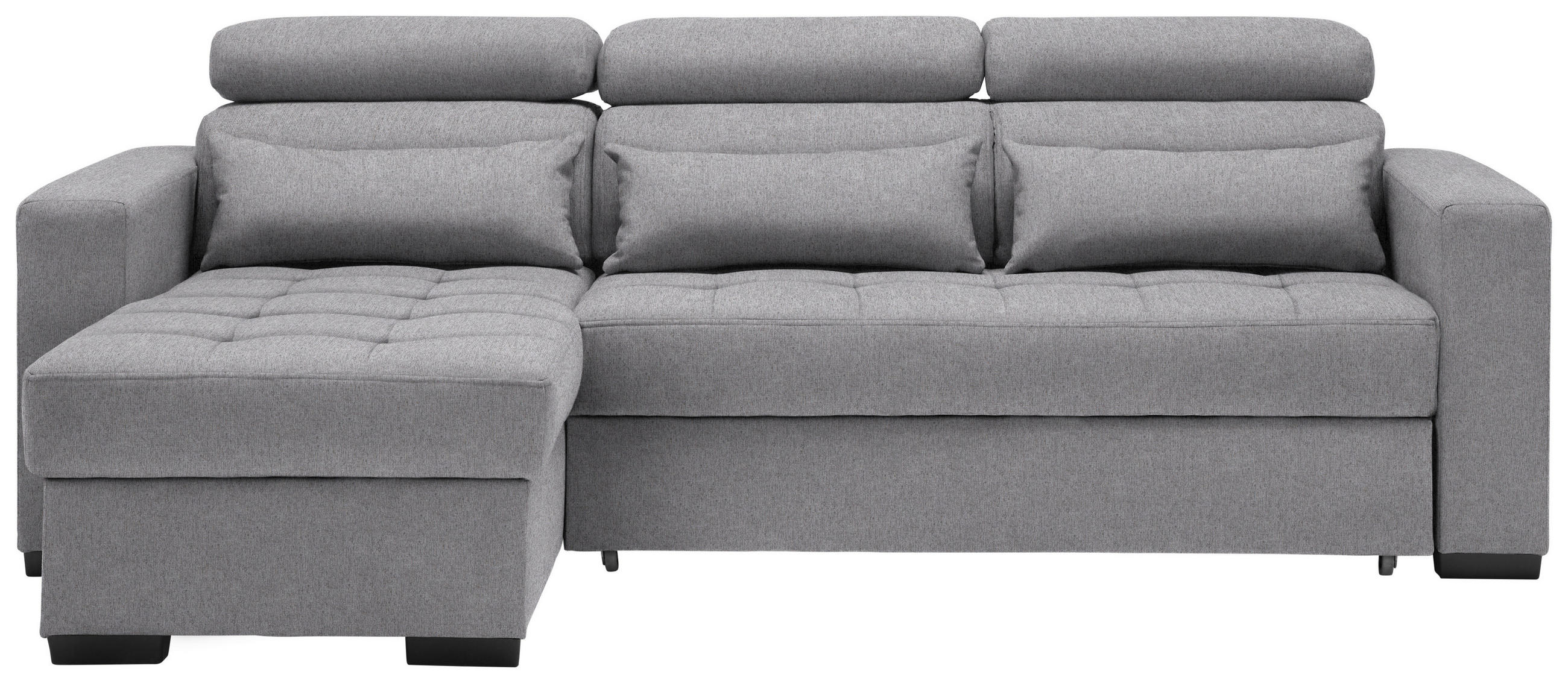 KUTNA GARNITURA tekstil  sivo-smeđa   - sivo-smeđa/crna, Design, tekstil/plastika (179/240cm) - Carryhome