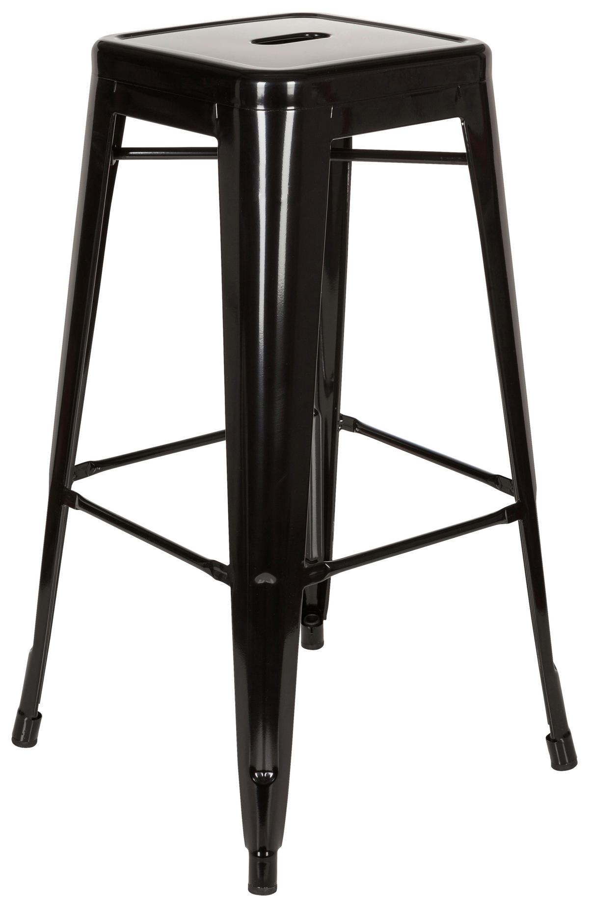 BAROVÁ STOLIČKA, čierna - čierna, Basics, kov (44/77/44cm) - MID.YOU