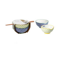 Ramen-skål m.ätpinnar 2 delar  - multicolor, Basics (13/6,5cm)