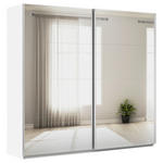 SCHWEBETÜRENSCHRANK  in Weiß  - Alufarben/Weiß, KONVENTIONELL, Glas/Holzwerkstoff (225/210/62cm) - Xora