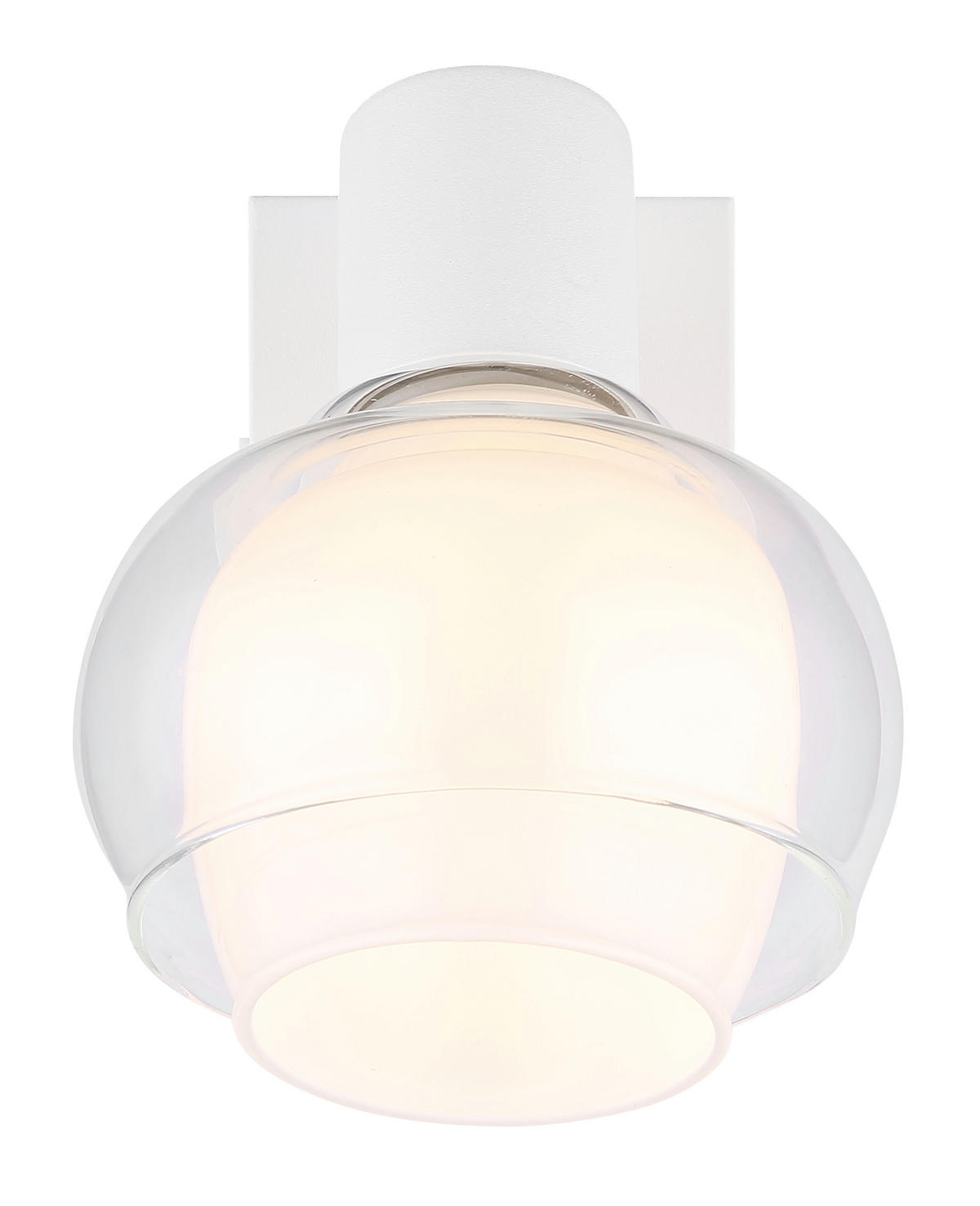 REFLEKTOR     10,5/13,5/12,5 cm          - barve kroma/bela, Design, kovina/steklo (10,5/13,5/12,5cm) - Globo