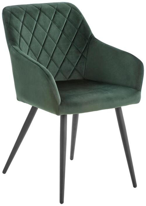 Hom`in STOLIČKA S PODRÚČKAMI, železo, zamat, čierna, tmavozelená