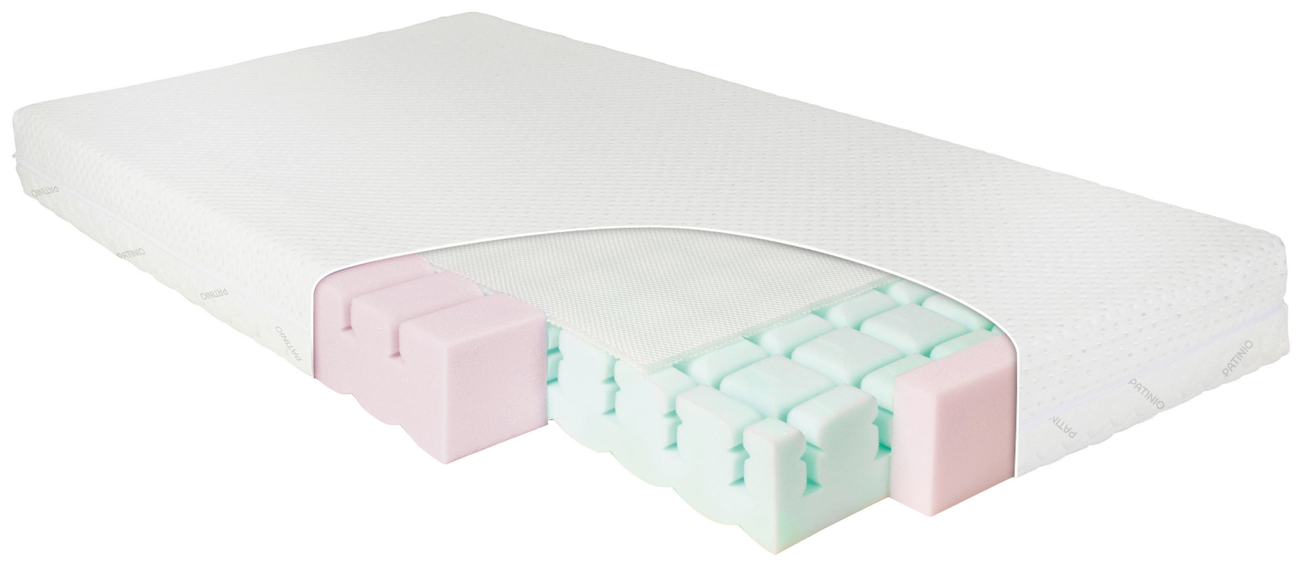 KINDERMATRATZE Aircube, Höhe ca. 10 cm  - Weiß, Basics, Textil (70/140cm) - Patinio