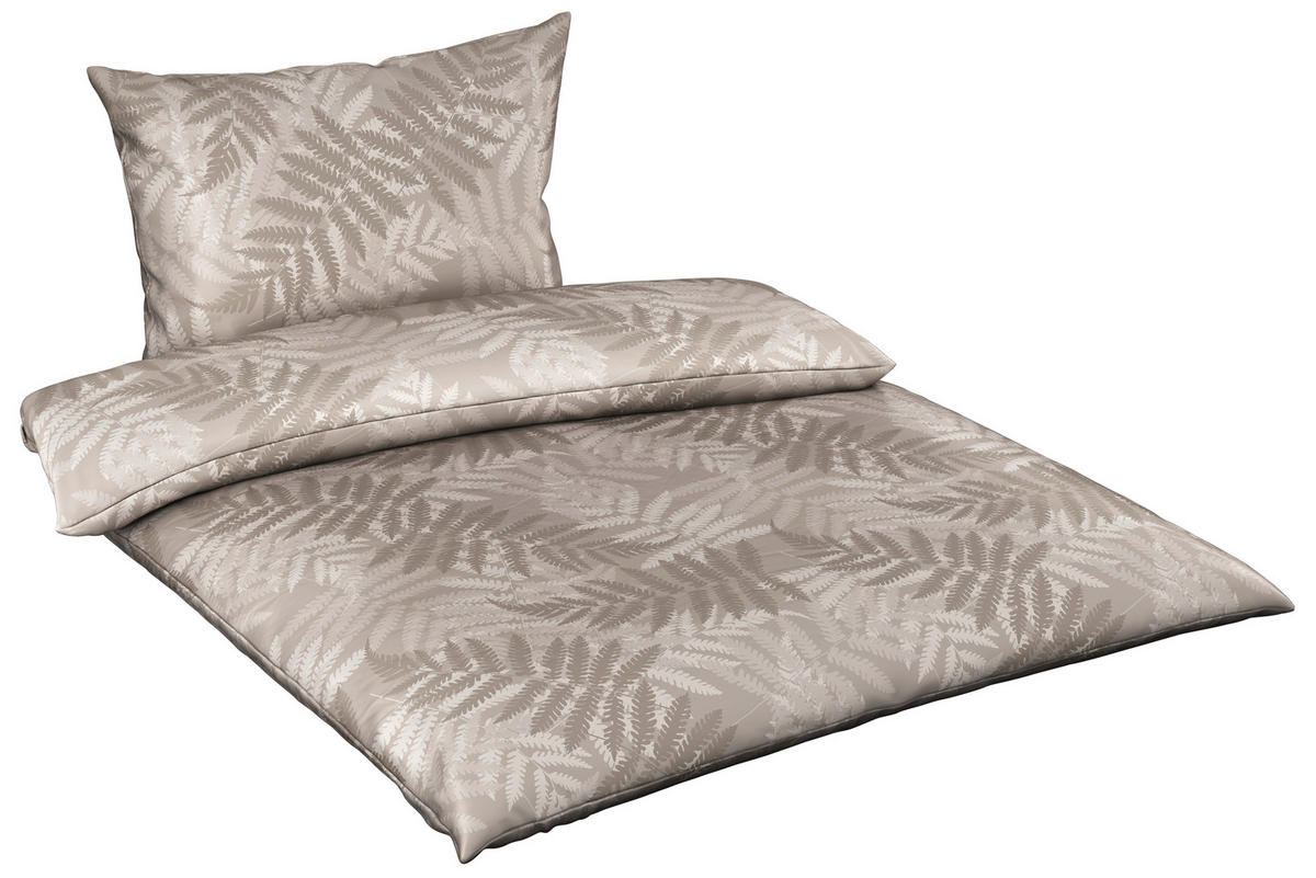 POSTEĽNÁ BIELIZEŇ, satén, béžová, 140/200 cm - béžová, Konventionell, textil (140/200cm) - Bio:Vio