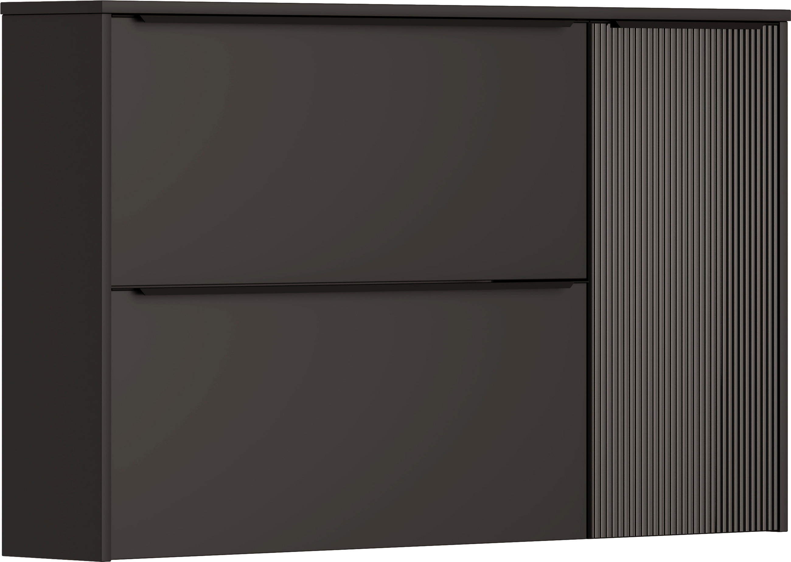 HÄNGESCHUHSCHRANK  in 137/80/23 cm  - Anthrazit/Schwarz, Design, Glas/Holzwerkstoff (137/80/23cm) - Dieter Knoll