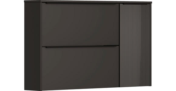 HÄNGESCHUHSCHRANK 137/80/23 cm - Anthrazit/Schwarz, Design, Glas/Holzwerkstoff (137/80/23cm) - Dieter Knoll