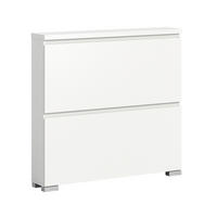 OMARA Z LOPUTAMI ZA ČEVLJE bela - srebrne barve/bela, Moderno, leseni material (95/91/18cm) - Mömax