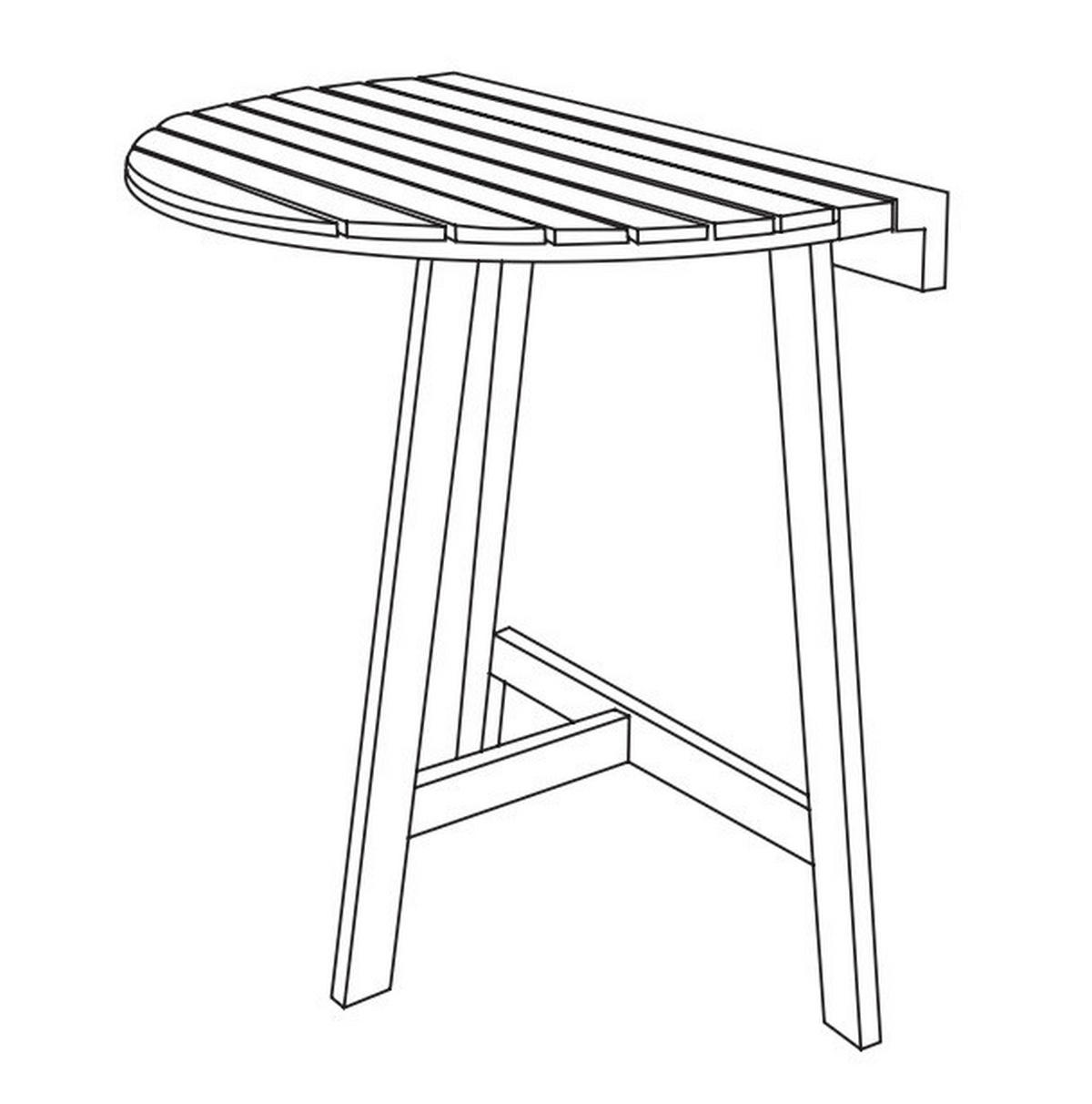 ZÁHRADNÝ STÔL, drevo, 60/34,5/71 cm - farba akácie, Basics, drevo (60/34,5/71cm) - Prestige Home