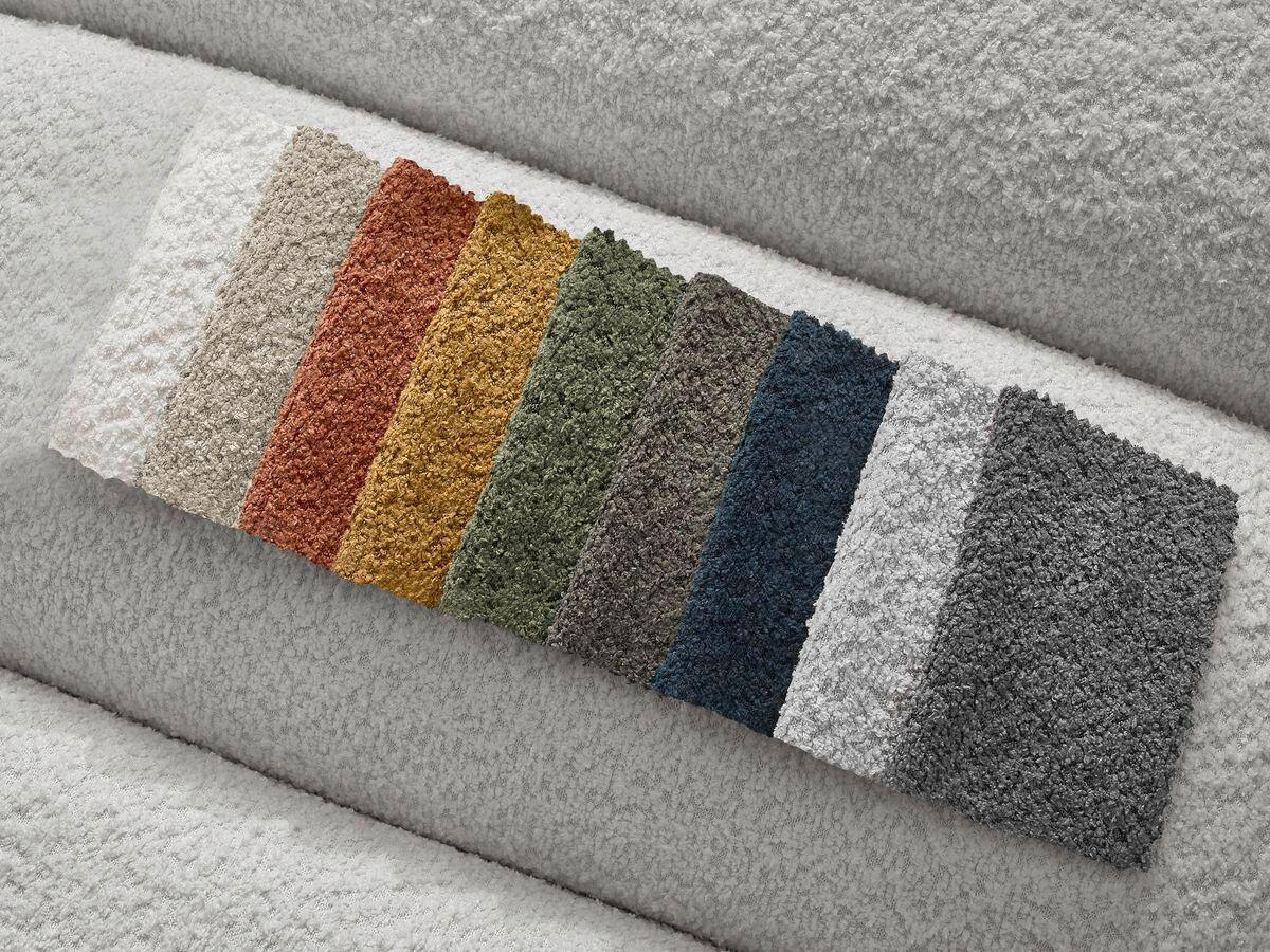 SOFAELEMENT ANNECY Bouclé Hellgrau  - Hellgrau/Schwarz, MODERN, Kunststoff/Textil (91/72/91cm)