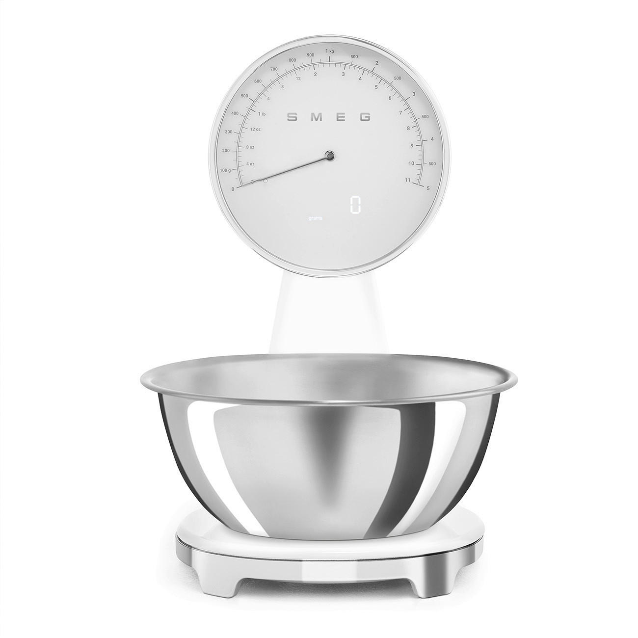 ELEKTRISCHE KÜCHENWAAGE 50's Style  - Weiss Hochglanz, Trend, Kunststoff (18/31.5/25cm) - SMEG