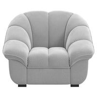 SESSEL in Chenille Hellgrau  - Hellgrau/Schwarz, KONVENTIONELL, Kunststoff/Textil (110/88/104cm) - Welnova