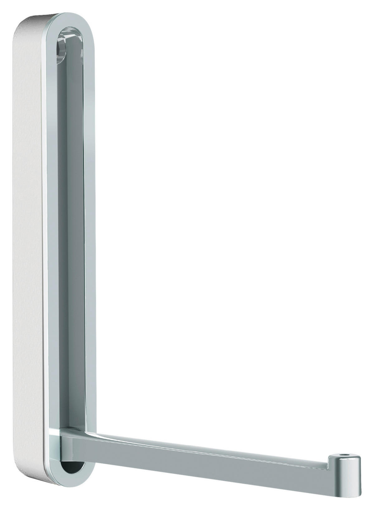 WANDHAKEN  in Weiß, Chromfarben  - Chromfarben/Weiß, Design, Kunststoff/Metall (2,1/16/2,1-15,6cm)