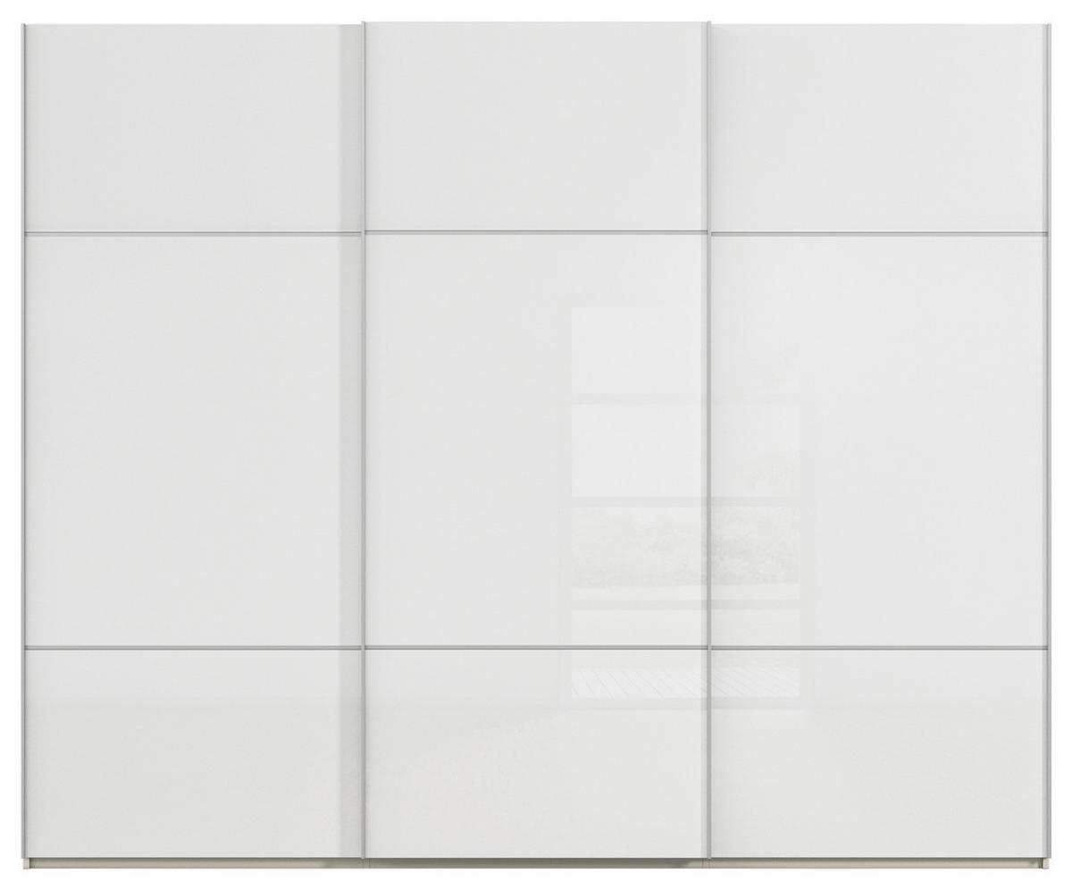 SCHWEBETÜRENSCHRANK Weiss, Champagner  - Weiss/Champagner, Konventionell, Glas/Holzwerkstoff (301/223/68cm) - Novel