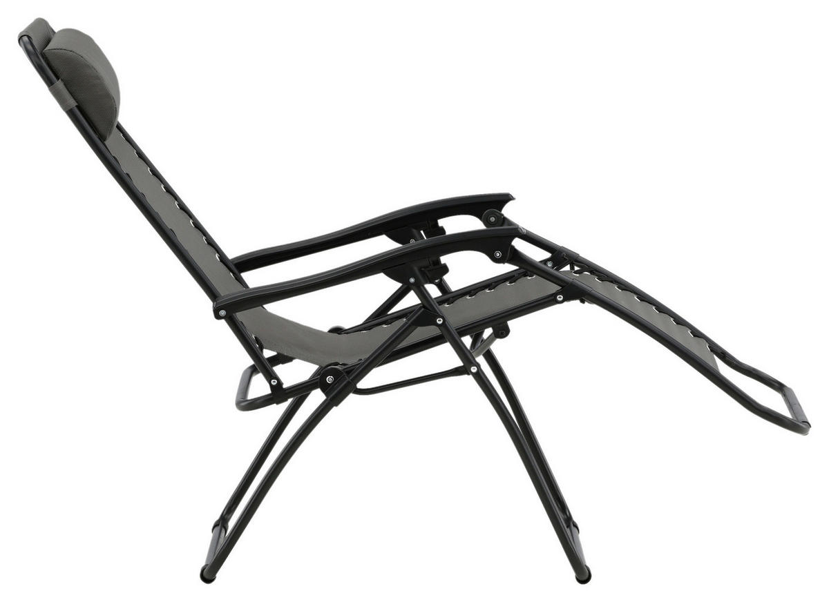 GARTEN-RELAXSESSEL 68/112/90 cm  - Grau, KONVENTIONELL, Kunststoff/Textil (68/112/90cm) - Gardenson