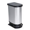 ABFALLEIMER PASO 50 L  - Silberfarben, Basics, Kunststoff (44/29/67cm) - Rotho