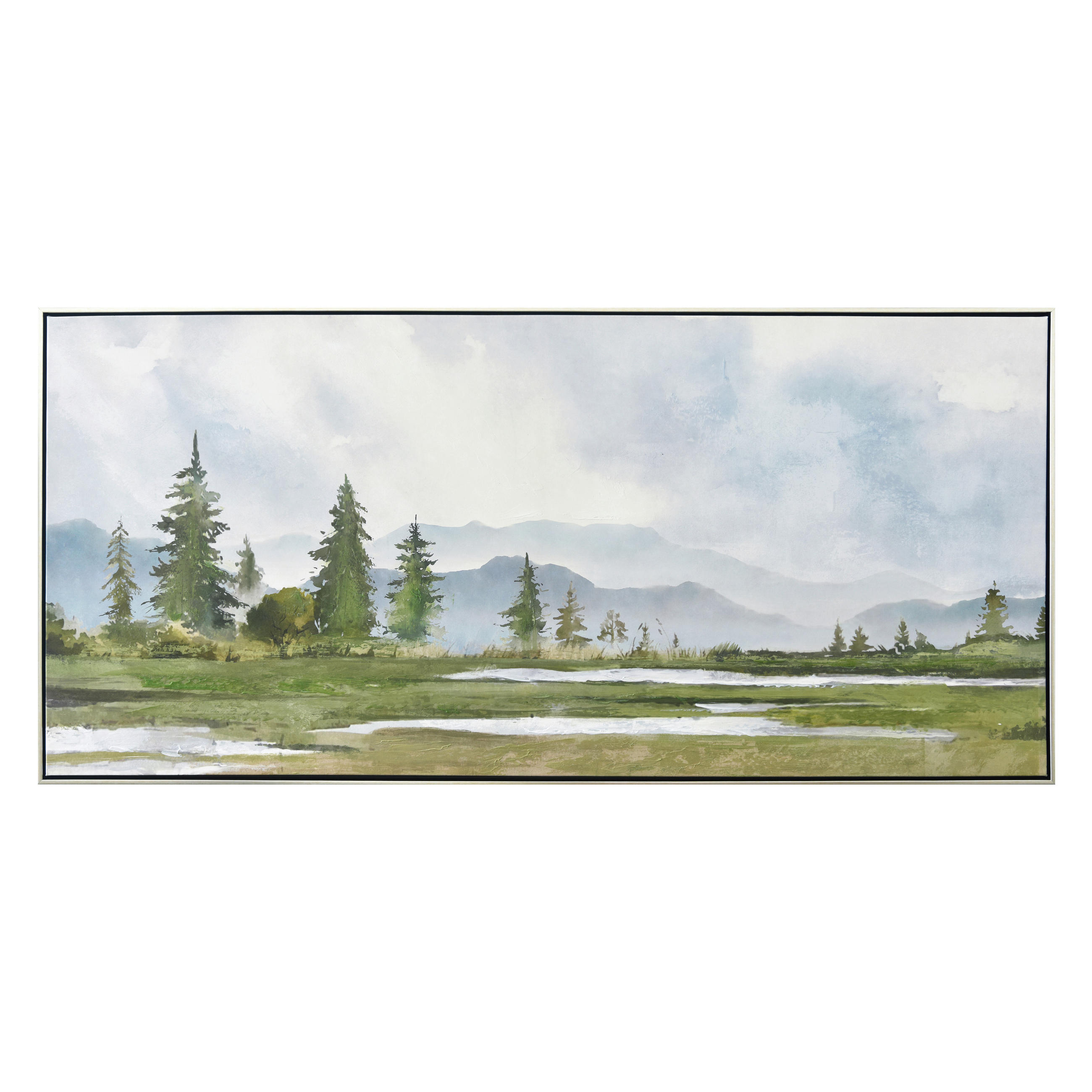 UMETNIŠKI POTISK  70/150 cm   - srebrne barve/svetlo modra, Natur, umetna masa/tekstil (70/150cm) - Monee