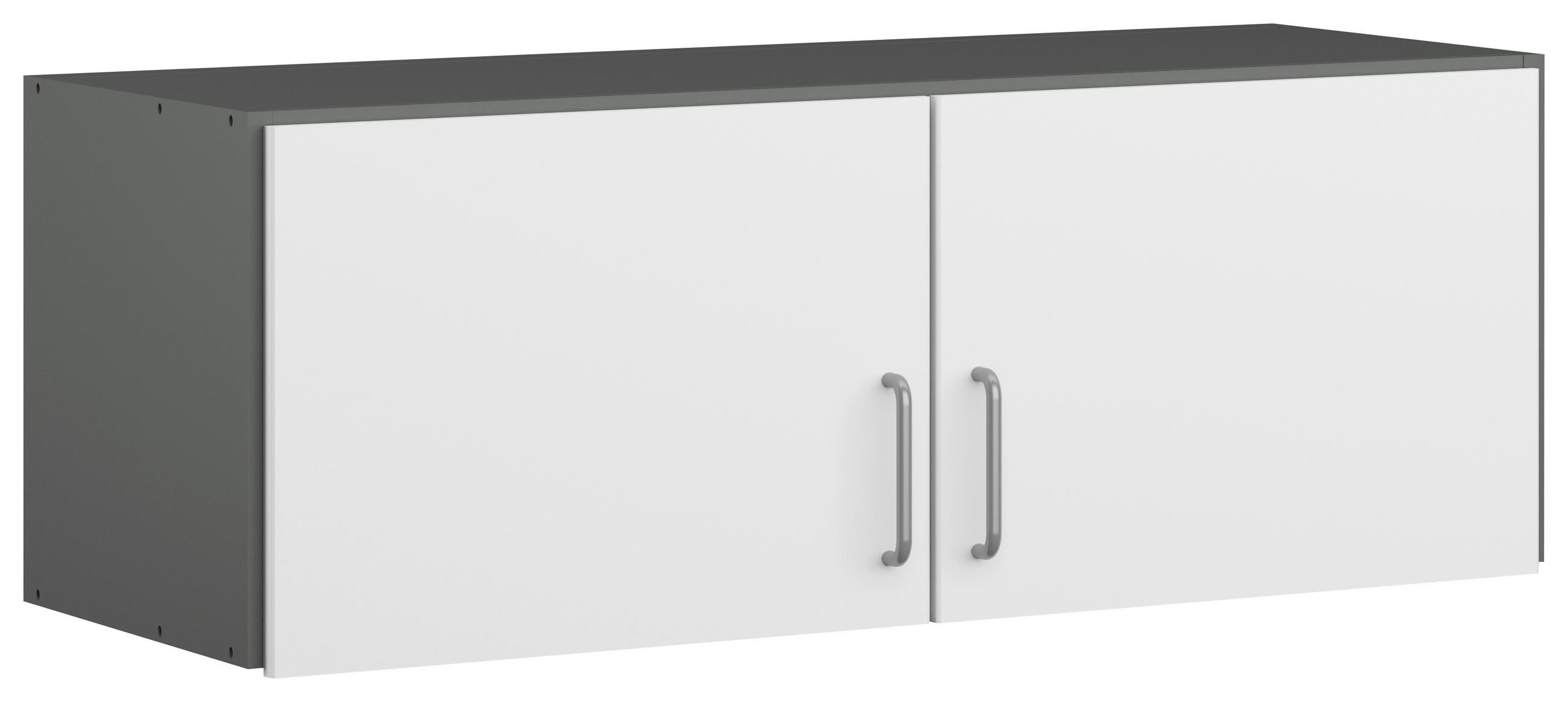 AUFSATZSCHRANK 91/39/54 cm  in  - Alufarben/Weiß, KONVENTIONELL, Holzwerkstoff/Kunststoff (91/39/54cm) - Rauch Möbel
