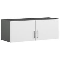 AUFSATZSCHRANK 91/39/54 cm  in  - Alufarben/Weiß, KONVENTIONELL, Holzwerkstoff/Kunststoff (91/39/54cm) - Rauch Möbel