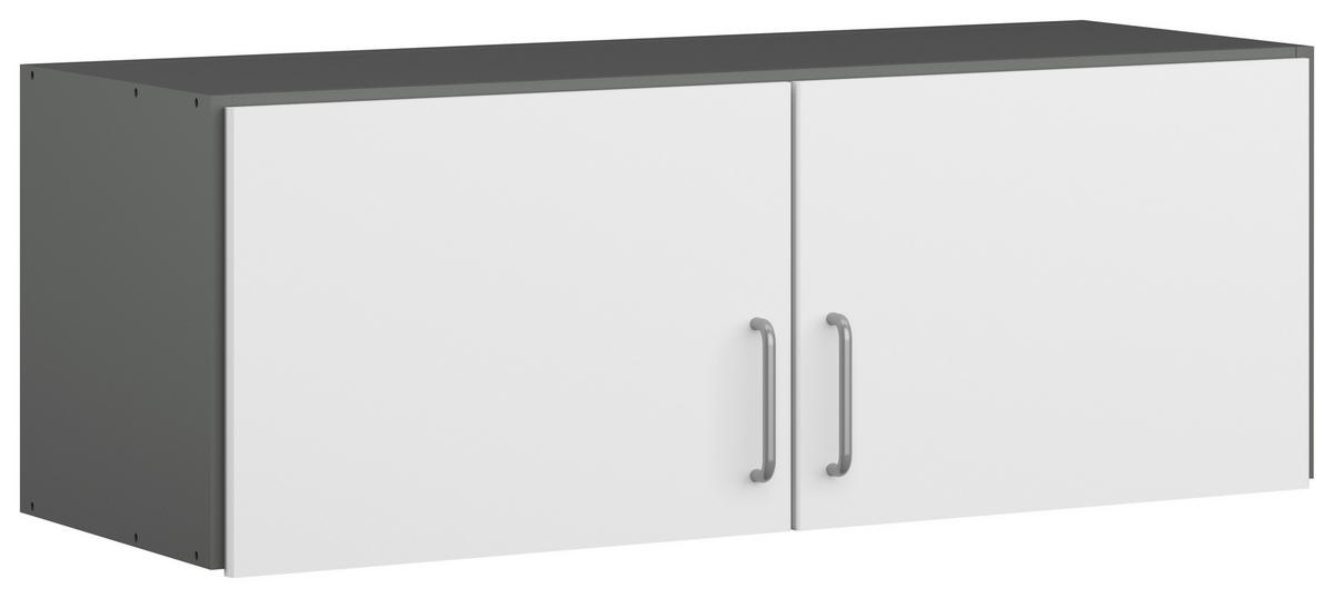 AUFSATZSCHRANK 91/39/54 cm  in  - Alufarben/Weiß, KONVENTIONELL, Holzwerkstoff/Kunststoff (91/39/54cm) - Rauch Möbel