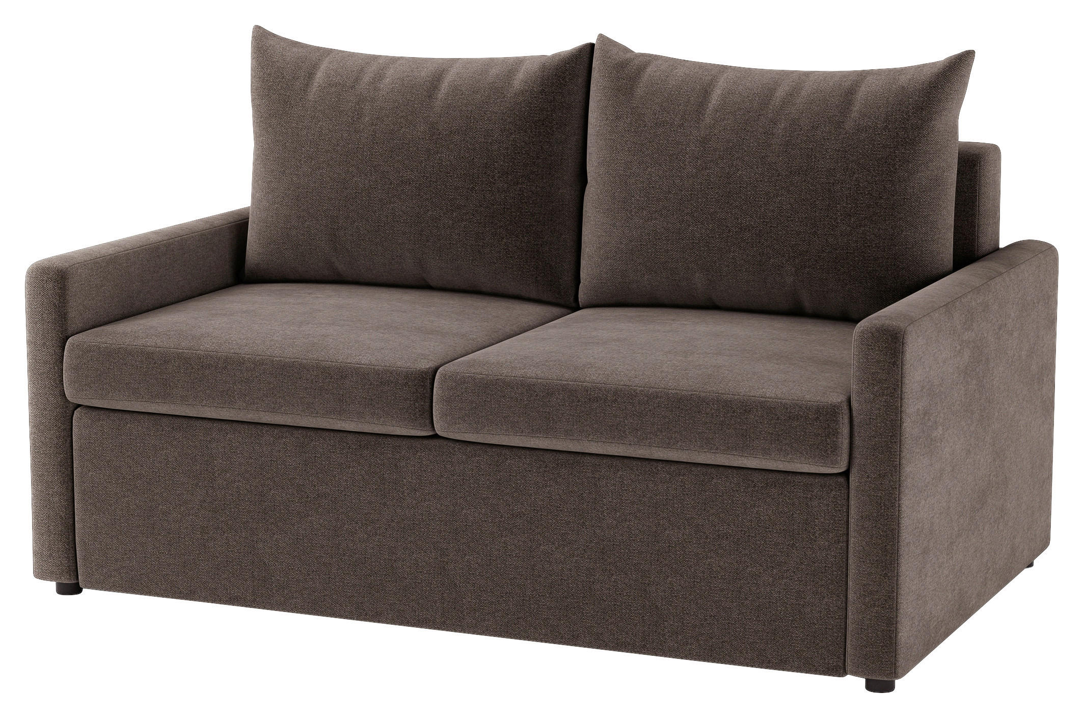 SCHLAFSOFA COLOGNE in Flachgewebe Braun  - Schwarz/Braun, Design, Kunststoff/Textil (152/89/92cm) - MID.YOU