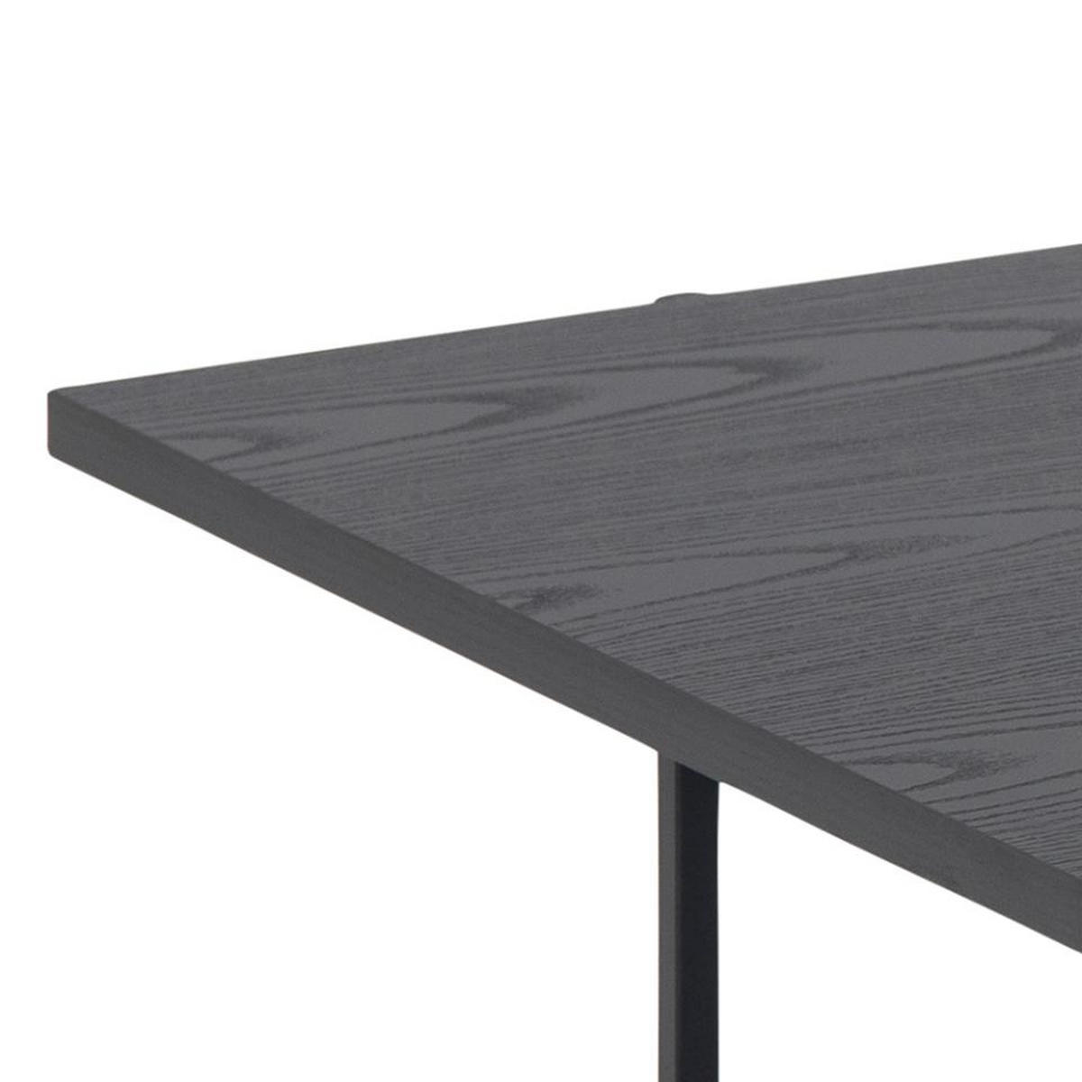 COUCHTISCH 115/60/40 cm rechteckig Schwarz  - Schwarz, MODERN, Holzwerkstoff/Metall (115/60/40cm)