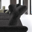 ECKSOFA in Chenille, Flachgewebe Dunkelgrau  - Dunkelgrau/Schwarz, Design, Textil/Metall (165/318cm) - Xora