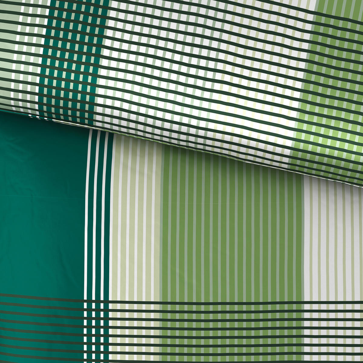 POSTELJINA CHECKERS 140/200 cm saten zelena  - zelena, Konvencionalno, tekstil (140/200cm) - Boxxx