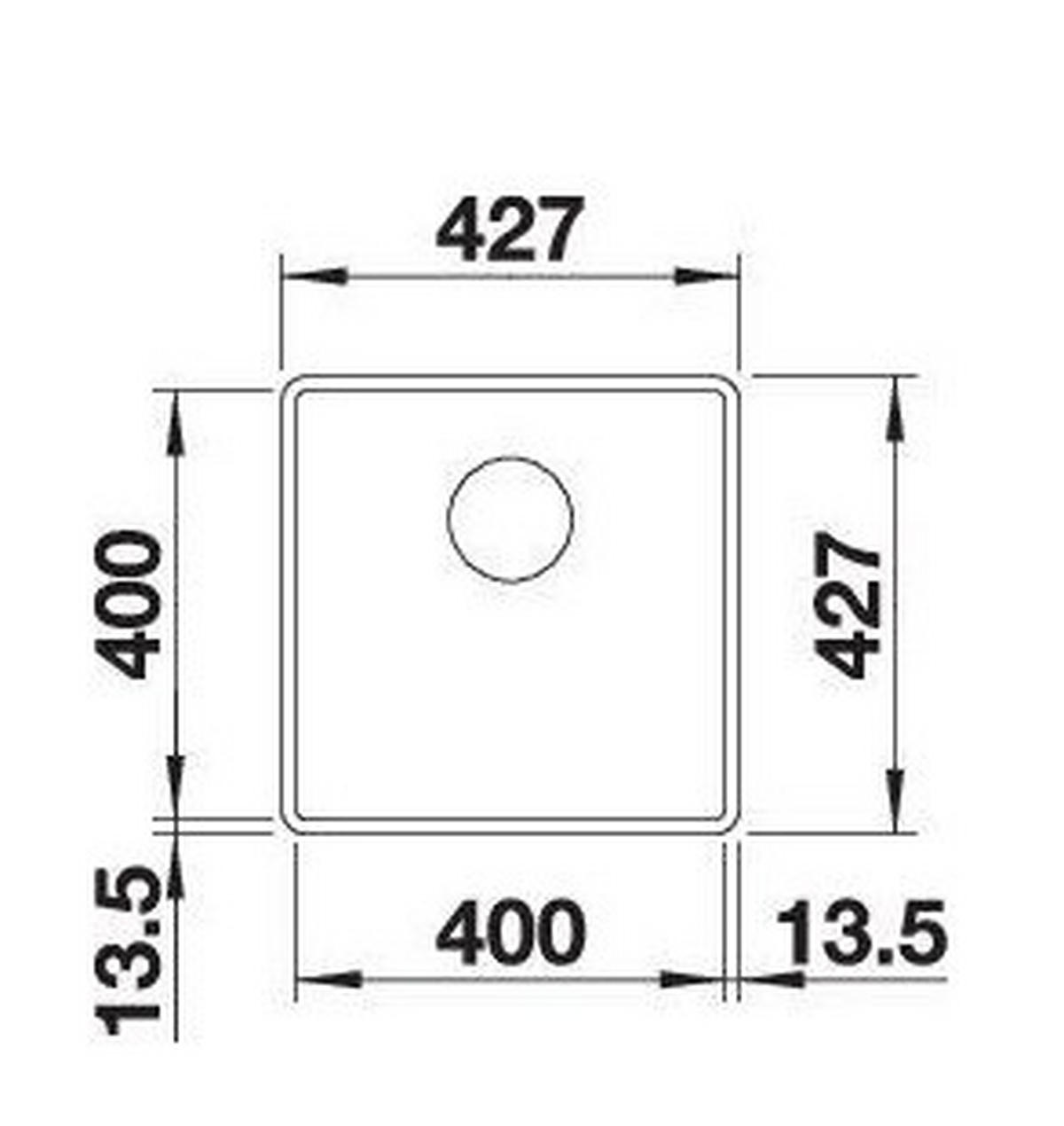 SPÜLE  - Anthrazit, Basics, Stein (42,7/20,3/42,7cm) - Blanco