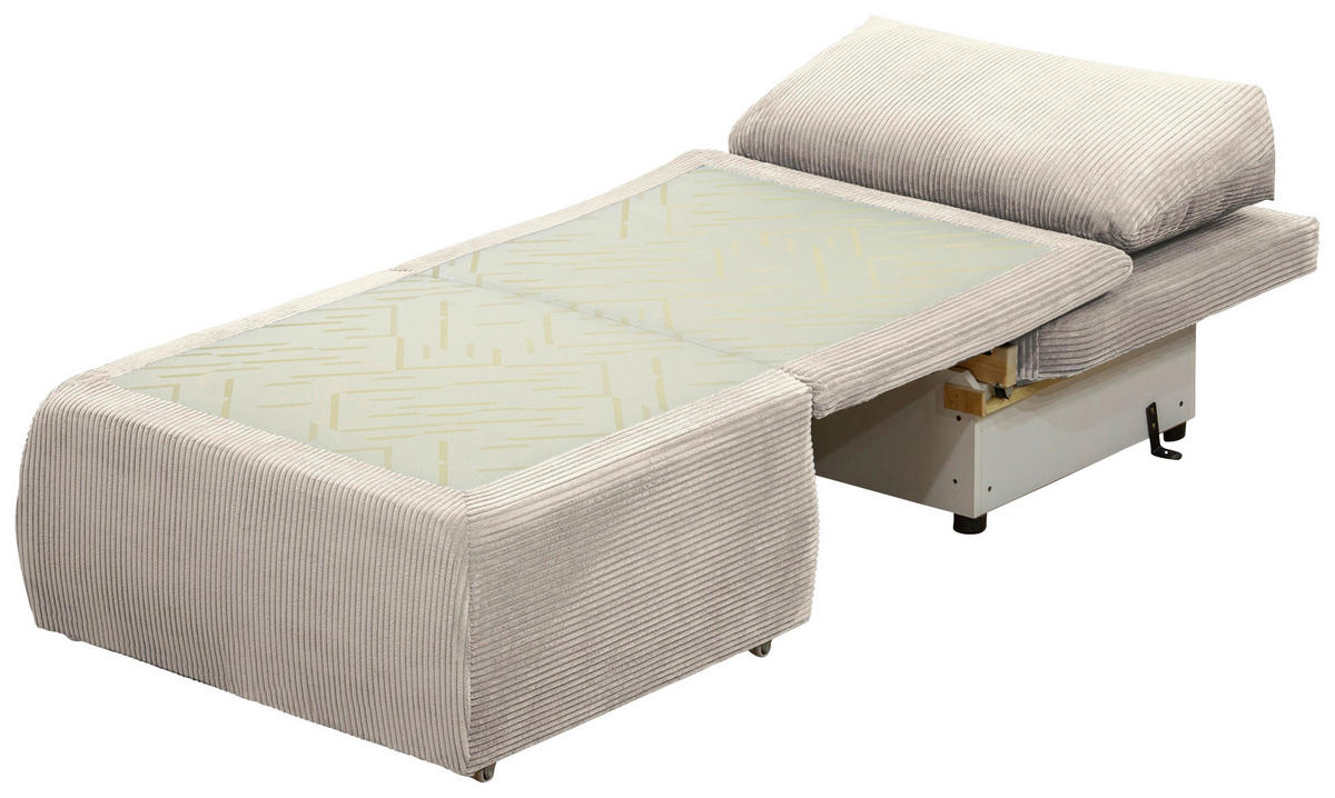 SCHLAFSESSEL Cord Naturfarben  - Schwarz/Naturfarben, KONVENTIONELL, Kunststoff/Textil (87/95/87cm) - Boxxx