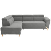 ECKSOFA  in Chenille Greige  200/265 cm  - Greige/Naturfarben, KONVENTIONELL, Holz/Textil (200/265cm) - Stylife