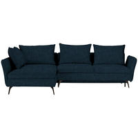 ECKSOFA  in Webstoff Petrol  182/280 cm  - Petrol/Schwarz, MODERN, Textil/Metall (182/280cm) - Carryhome