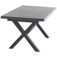 GARTENTISCH 160-200/90/77 cm Metall rechteckig  - Anthrazit/Graphitfarben, Basics, Kunststoff/Metall (160-200/90/77cm) - Siena Garden