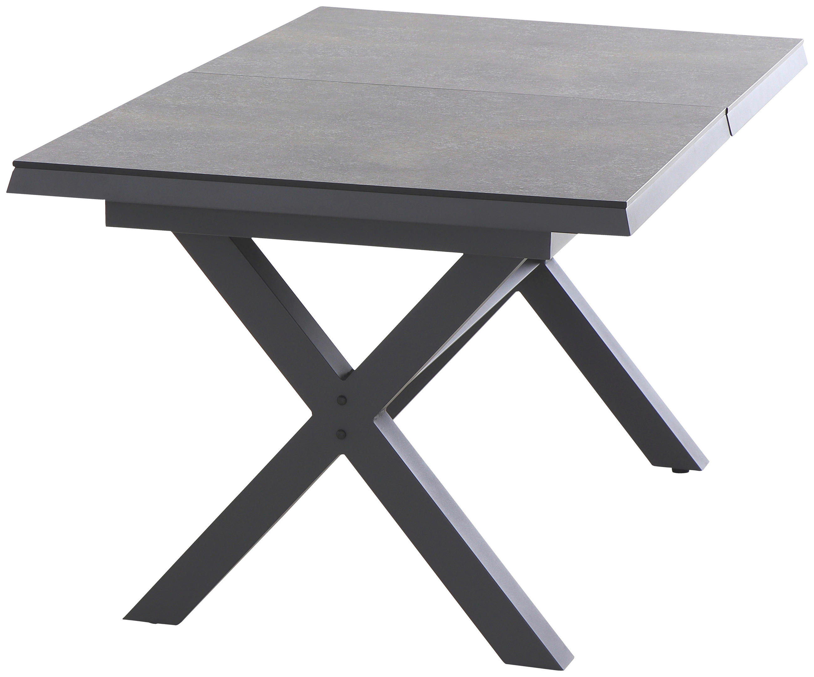 Siena Garden Gartentisch Anthrazit, Graphit 90x77x160-200 cm