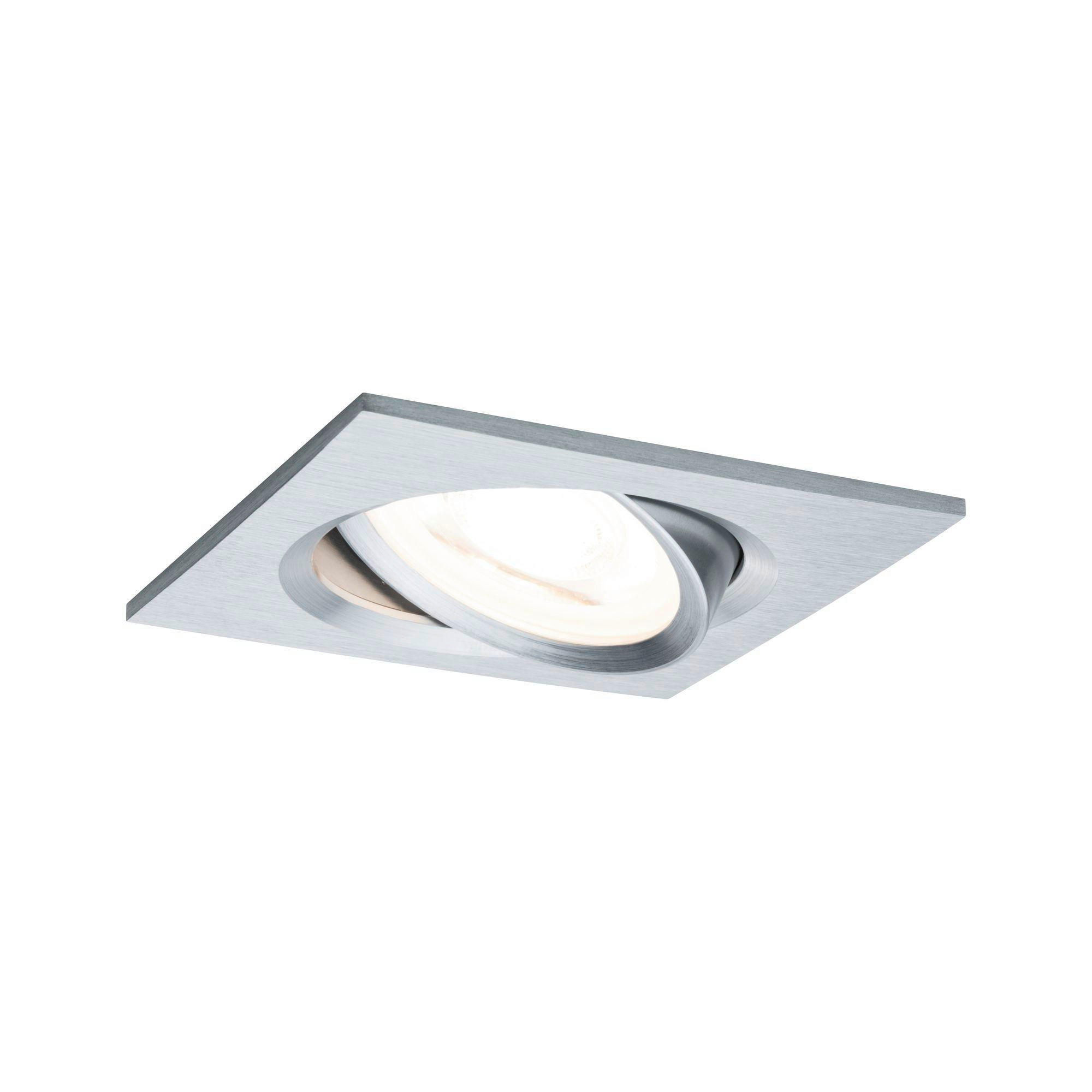 LED-DECKENLEUCHTE 8,4/8,4 cm   - Alufarben, Basics, Metall (8,4/8,4cm) - Paulmann