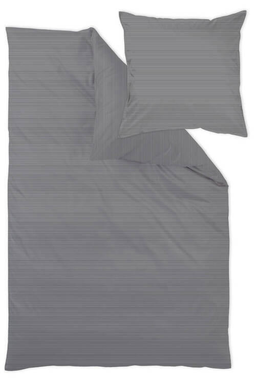 POSTELJNINA Bente 140/200 cm temno siva  - temno siva, Konvencionalno, tekstil (140/200cm) - Curt Bauer