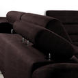 ECKSOFA in Webstoff Mokka  - Mokka, Design, Textil/Metall (280/235cm) - Hom`in