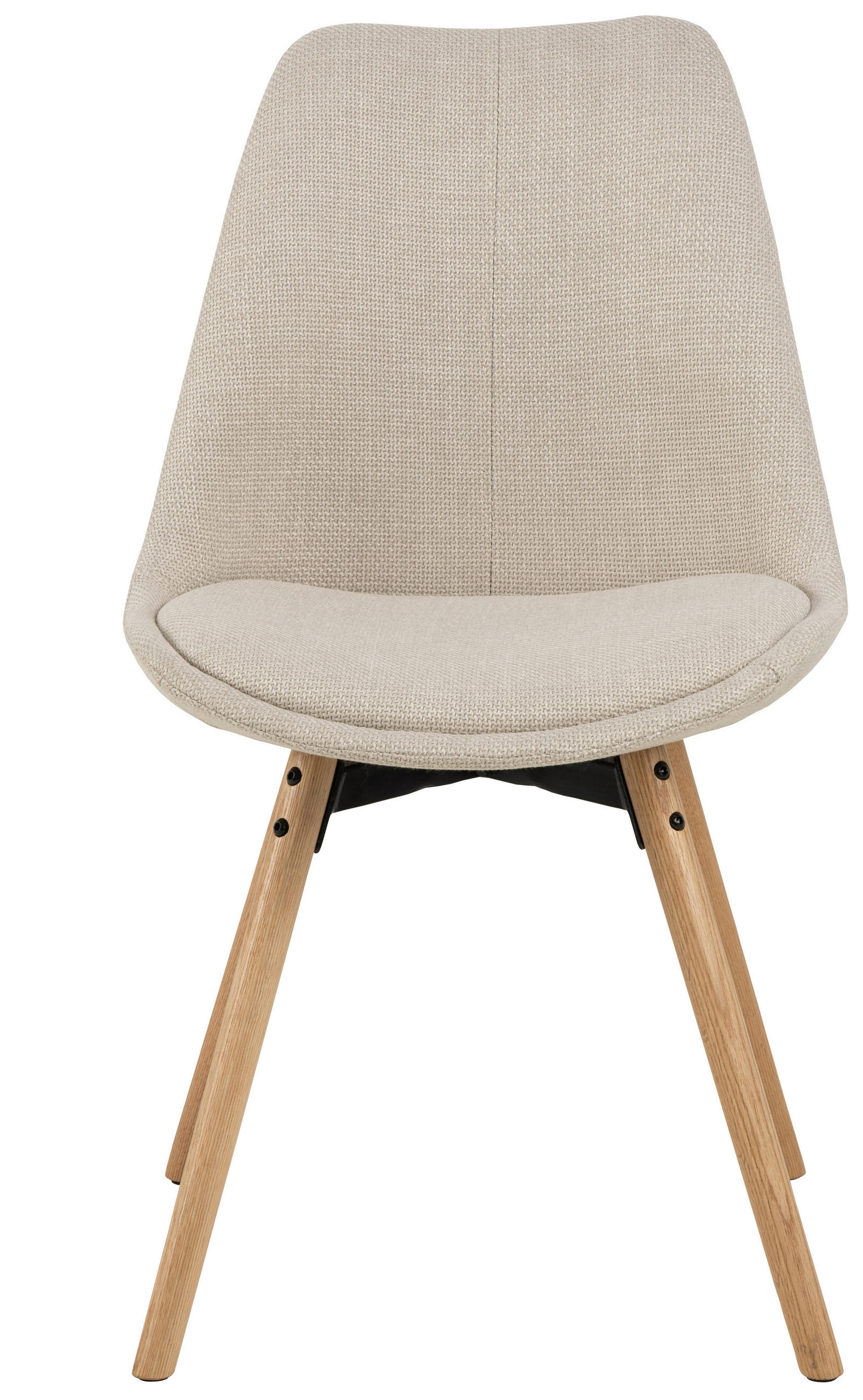 STUHL Struktur Beige  - Eichefarben/Beige, KONVENTIONELL, Holz/Textil (49/84/55cm) - MID.YOU