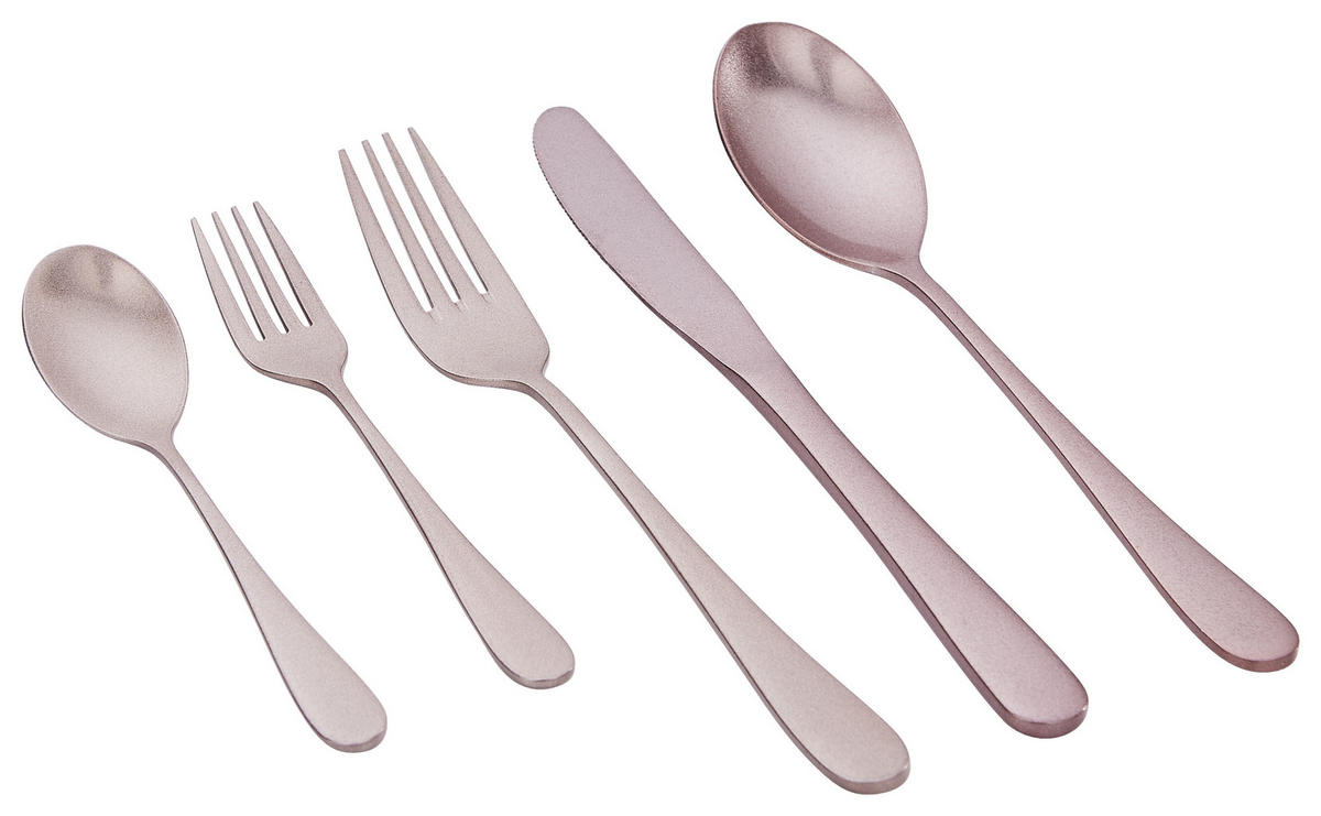 BESTECKSET Glam Chic 30-teilig Edelstahl  - Goldfarben/Rosa, Design, Metall - Homeware Profession.