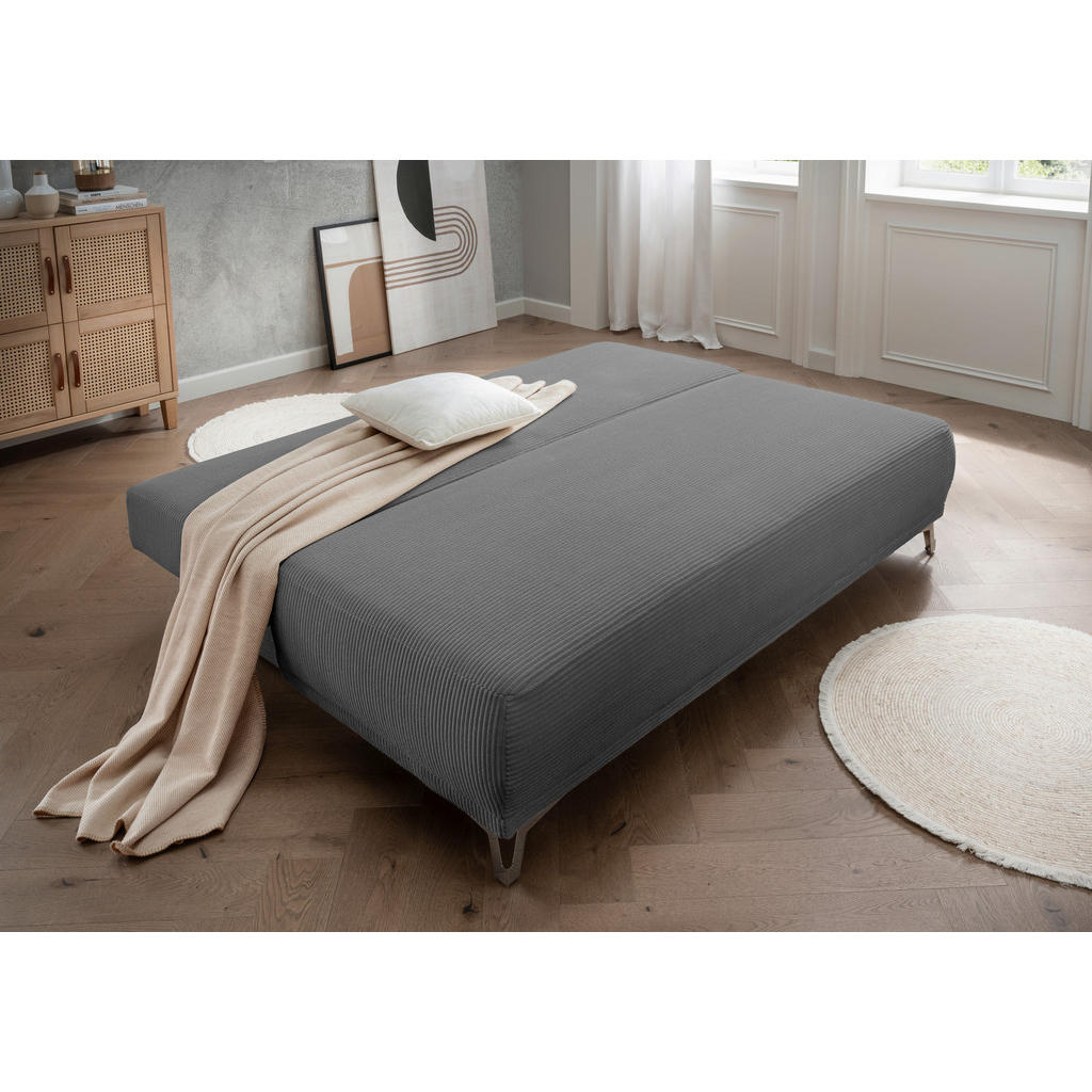 Thumbnail - Livetastic Schlafsofa, Grau, Textil, Uni, 2-Sitzer, Füllung: Schaumstoff, 198x90x100 cm, Made in Europe, Liegefunktion, ...