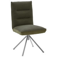 STUHL DREHBAR 360° - Edelstahlfarben/Grün, Design, Textil/Metall (49/93/59cm) - Dieter Knoll