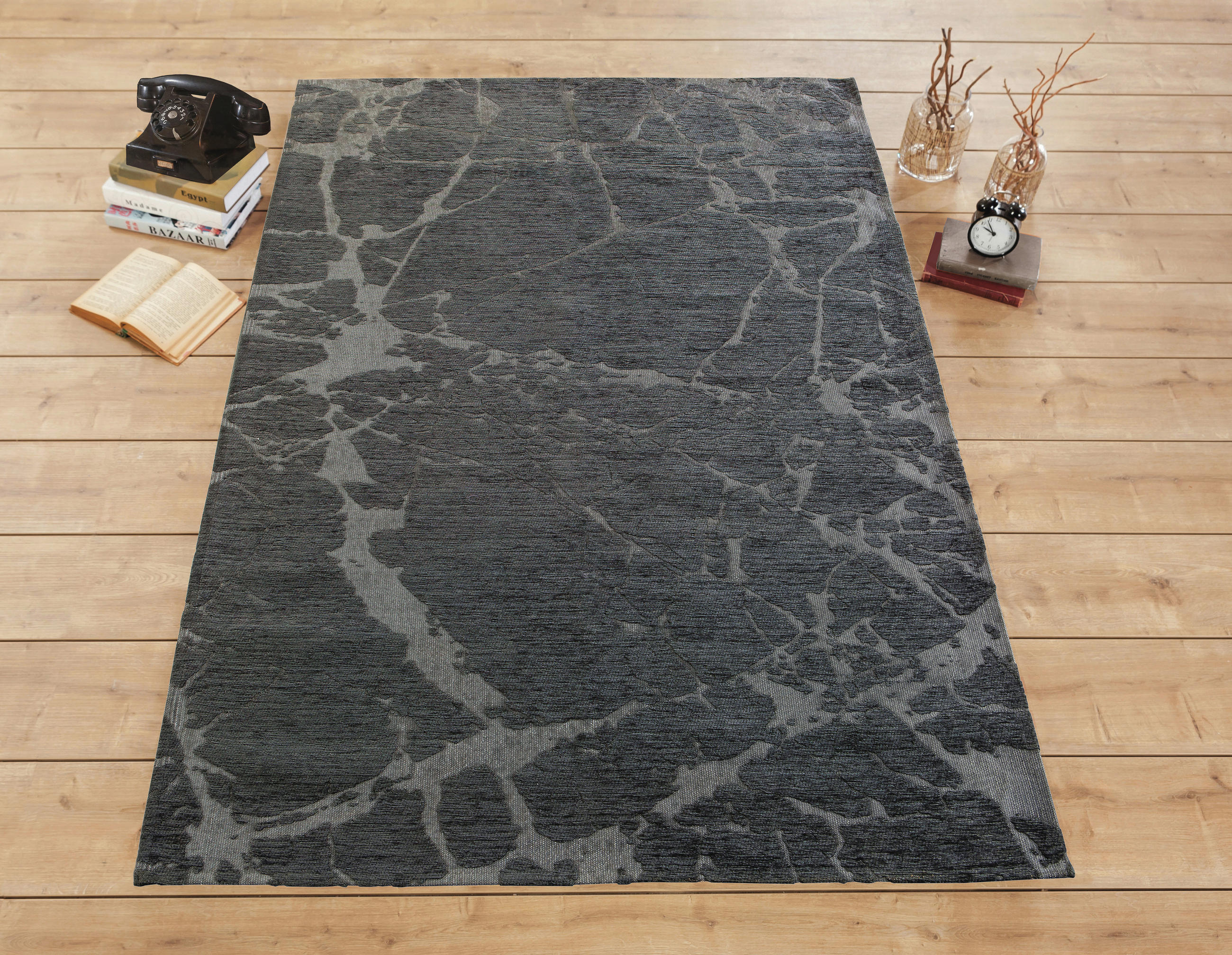 Covor - gri închis, Basics, textil (137/200cm) - Cilek