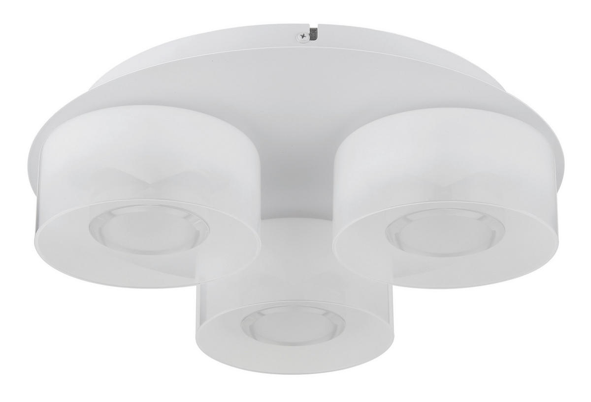 DECKENLEUCHTE 38/11,5 cm   - Opal/Weiß, Design, Glas/Kunststoff (38/11,5cm) - Collet's Monde