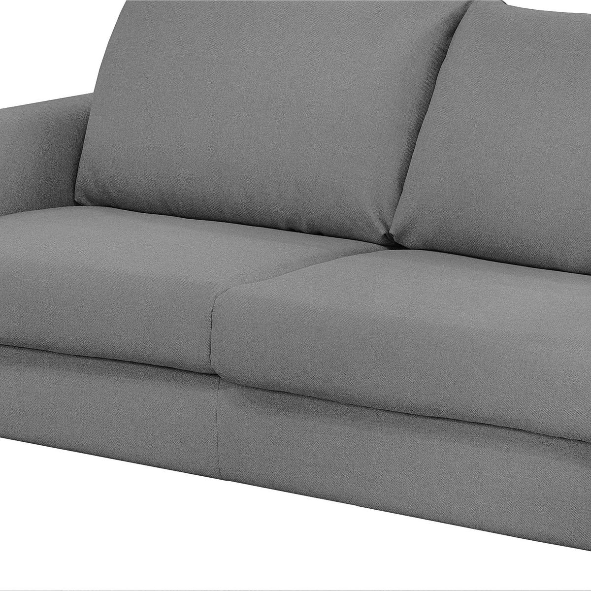 SCHLAFSOFA in Textil Dunkelgrau  - Dunkelgrau/Buchefarben, Design, Holz/Textil (195/90/102cm) - Livetastic