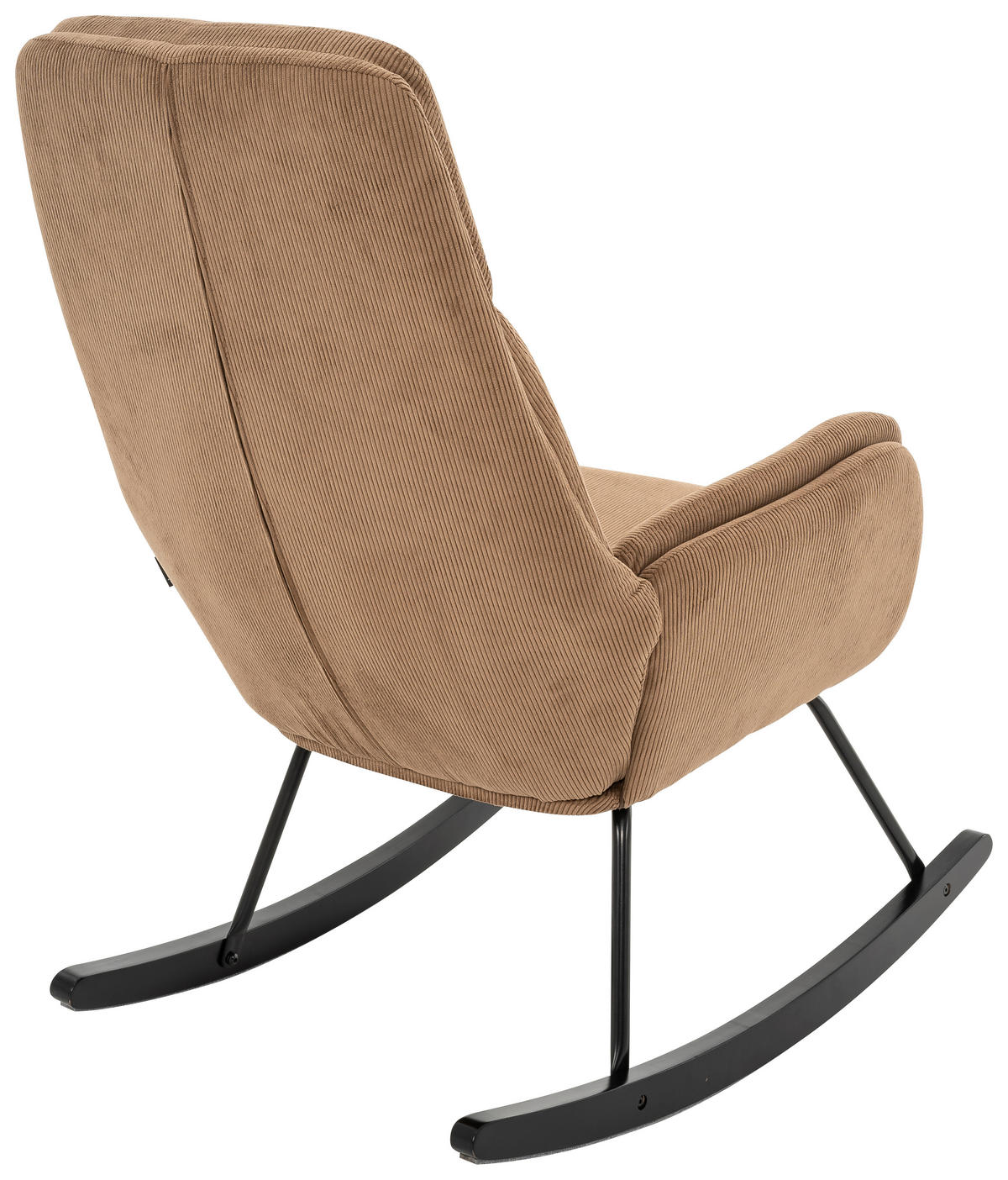 SCHAUKELSESSEL in Cord Braun, Schwarz  - Schwarz/Braun, Design, Holz/Textil (70/105/87cm) - Livetastic
