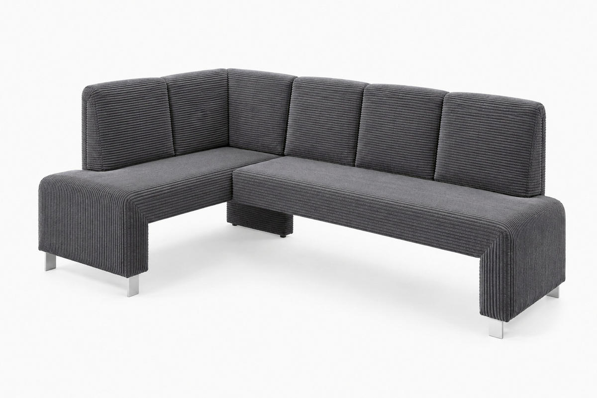 KLUPA KUTNA  antracit  drvo, tekstil, drvni materijal      - srebrne boje/antracit, Moderno, drvni materijal/drvo (243/158cm) - Livetastic