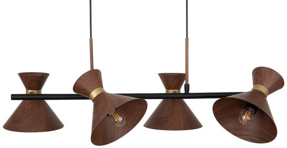 HÄNGELEUCHTE 85/32/120,5 cm  - Walnussfarben, Trend, Metall (85/32/120,5cm) - Novel