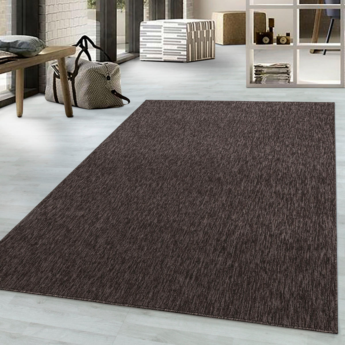 FLACHWEBETEPPICH 140/200 cm Nizza 1800 Braun  - Braun, KONVENTIONELL, Textil (140/200cm) - Novel
