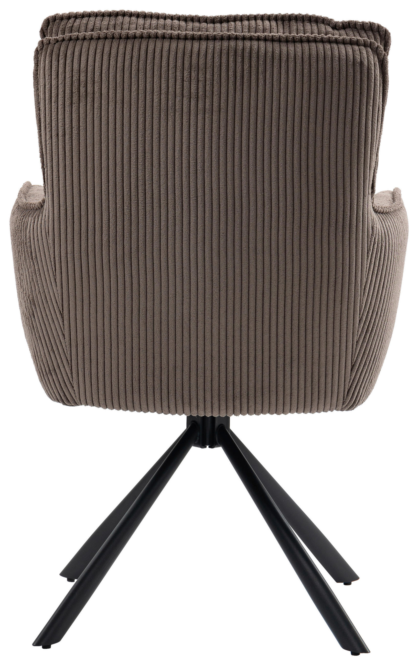 ARMLEHNSTUHL  in Eisen Cord  - Taupe/Schwarz, Design, Textil/Metall (62/95/67cm) - Novel