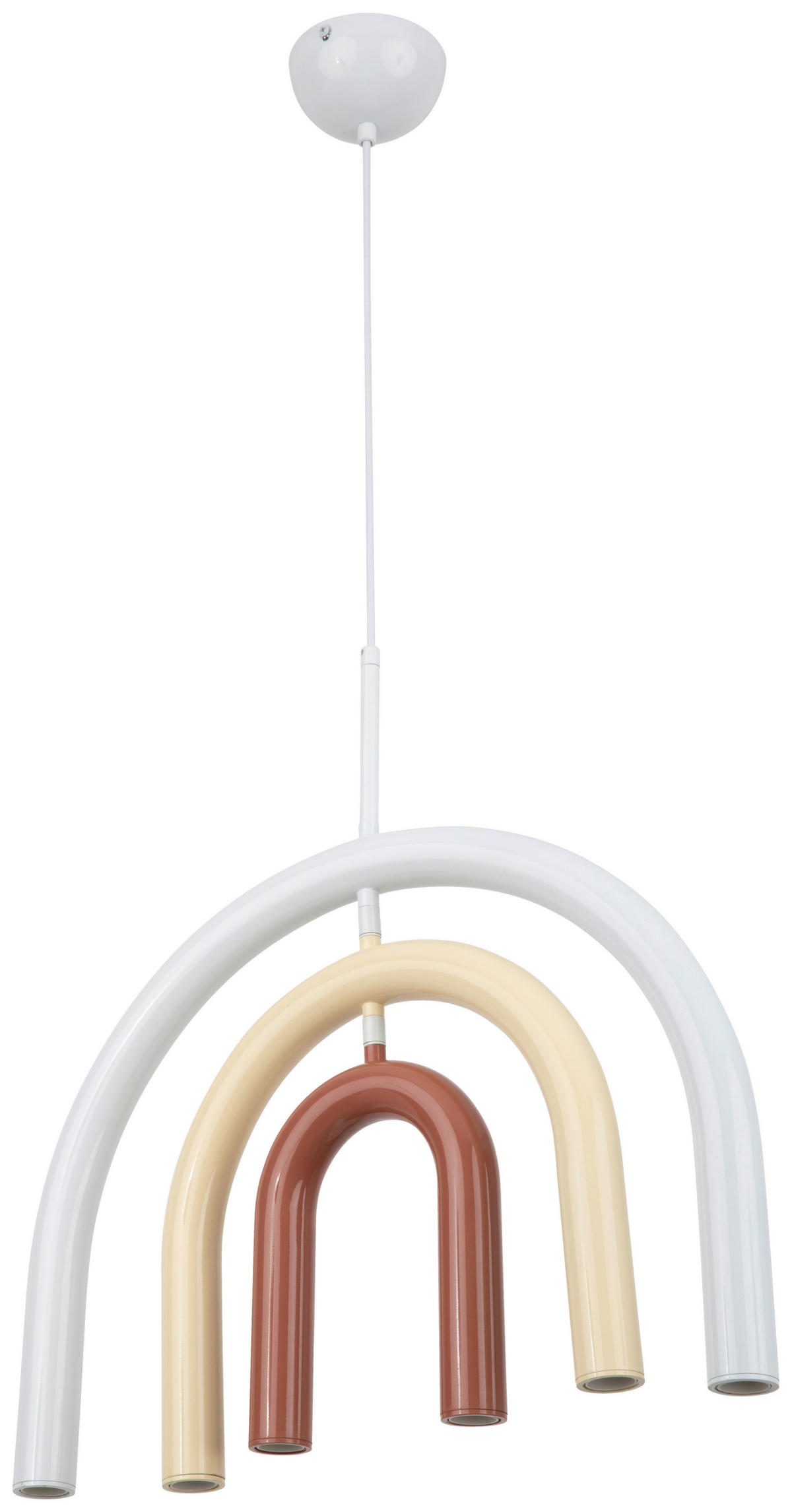 HÄNGELEUCHTE 45/35/120 cm   - Rot/Creme, Design, Metall (45/35/120cm) - Collet's Monde